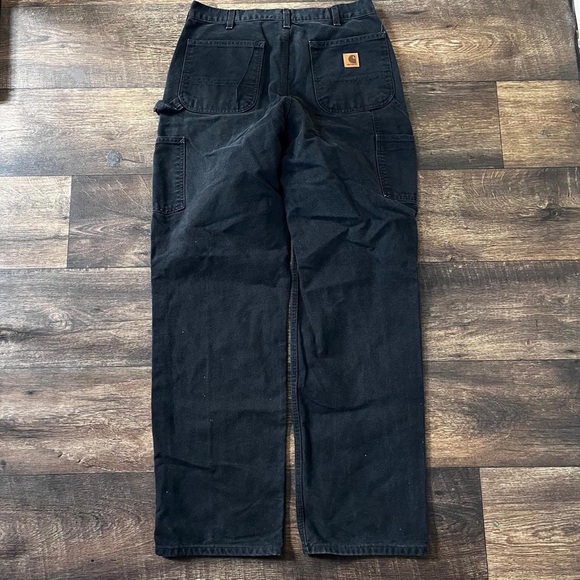 Carhartt black carpenter jeans with side pockets size 33x34 - Picture 7 of 8